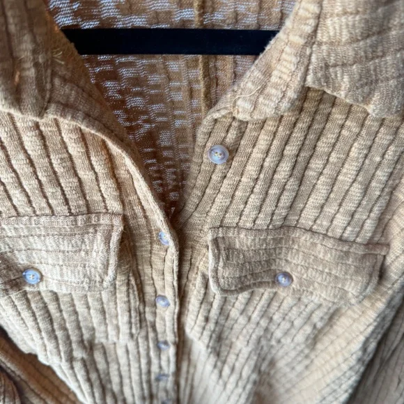 CPY - BKE Button-Down Long Sleeve Knit Shirt - Mustard Yellow or Gold - XL - Picture 14 of 16